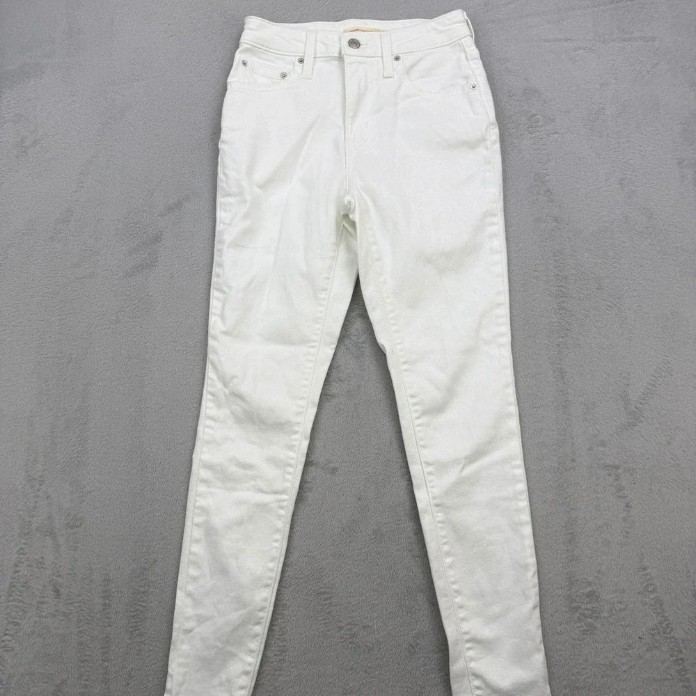 Levis 721 Jeans Womens 26 High Rise Skinny White‎ Denim Pants 5-Pocket Stretch